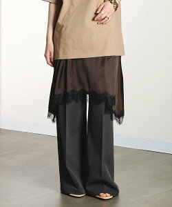 ROSE BUD LACE HEM SATIN SKIRT ���[�Y�o�b�h �X�J�[�g ���̑��̃X�J�[�g �u���E�� �C�G���[�y���������z