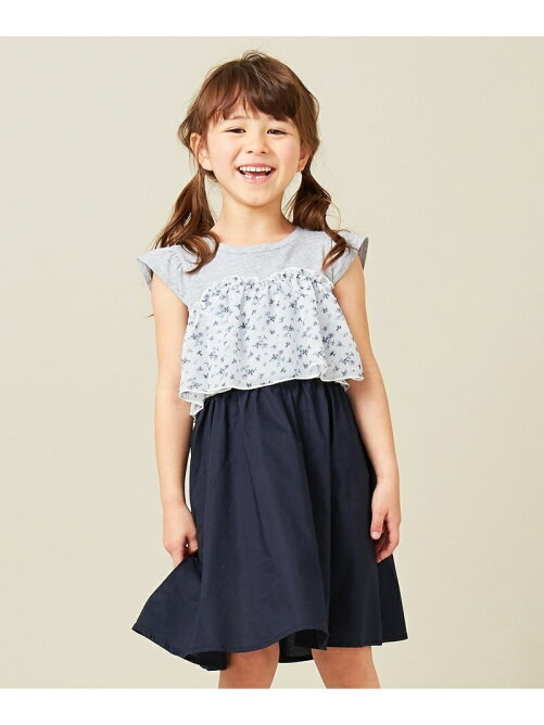 Any Fam 姉妹でお揃い 90 130 花柄ドッキングワンピース Rakuten Fashion 楽天ファッション 旧楽天ブランドアベニュー Aw4906