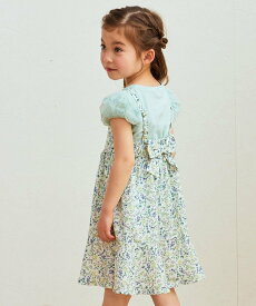 【SALE／30%OFF】any FAM KIDS フラワープリント キャミ ワンピース エニィファム ワンピース・ドレス ワンピース ホワイト ネイビー