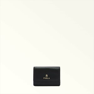FURLA FURLA CAMELIA S COMPACT WALLET TRIFOLD �t���� ���z�E�|�[�`�E�P�[�X ���z �u���b�N�y���������z