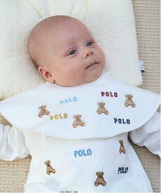 【SALE／10%OFF】petit main 【POLO】刺しゅうスタイ ナルミヤオンライン マタニティウェア・ベビー用品 スタイ・よだれかけ ホワイト ネイビー ベージュ