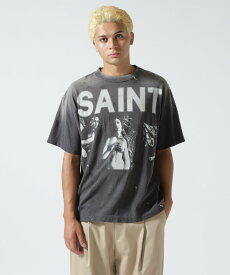 ROYAL FLASH SAINT MICHAEL/セントマイケル/SS TEE SAINT MARIA BLACK ロイヤルフラッシュ トップス カットソー・Tシャツ ブラック【送料無料】