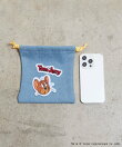 FLAPPER:トムとジェリー デニムアップリケ巾着ポーチ