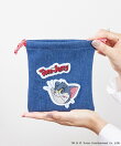 FLAPPER:トムとジェリー デニムアップリケ巾着ポーチ