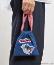 FLAPPER:トムとジェリー デニムアップリケ巾着ポーチ