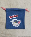 FLAPPER:トムとジェリー デニムアップリケ巾着ポーチ