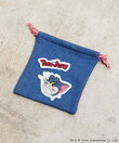 FLAPPER:トムとジェリー デニムアップリケ巾着ポーチ