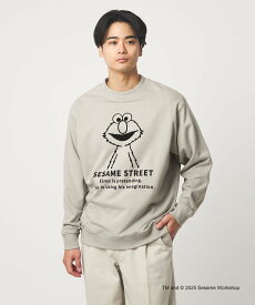 【SALE／50%OFF】UNITED ARROWS green label relaxing 【別注】＜SESAME STREET＞GLR クルーネック スウェット ユナイテッドアローズ グリーンレーベルリラクシング トップス スウェット・トレーナー グレー