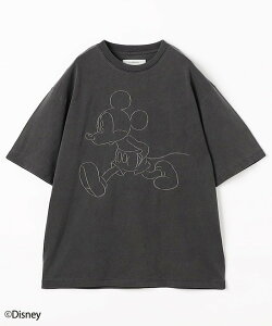 Johnbull MICKEY MOUSE Embroidery �t�����g �h�J ���� T�V���c / JT261C42 /�~�b�L�[�}�E�X 26SS �t���[�N�X�X�g�A �g�b�v�X �J�b�g�\�[�ET�V���c �z���C�g �O���[�y���������z