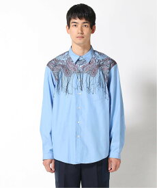 DIGAWEL Shirt (generic)3 paisley embroidery ディガウェル トップス シャツ・ブラウス ブルー ホワイト【送料無料】