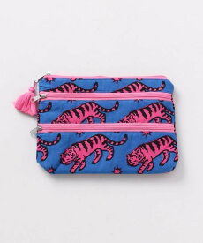 チャイハネ ズーズートリプルジップポーチ アミナコレクション メイク道具・美容器具 コスメケース オレンジ ネイビー イエロー グリーン ピンク