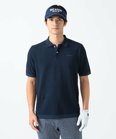 BEAMS GOLF PURPLE LABEL ＜MEN＞PURPLE LABEL / 麻混 ニットポロシャツ ビームス ゴルフ トップス ポロシャツ ブルー ネイビー ホワイト【送料無料】