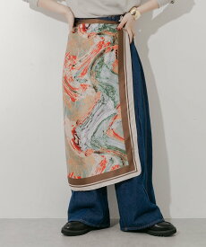 SMELLY アソートビッグスカーフ スメリー ファッション雑貨 スカーフ・バンダナ ブラウン ネイビー ブラック ベージュ ブルー グリーン