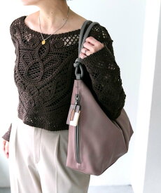 ear PAPILLONNER 《A4対応》樹脂パーツワンハンドルバッグ イア パピヨネ バッグ その他のバッグ ピンク ブラック グレー【送料無料】