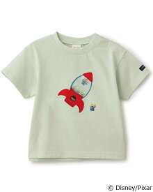 【SALE／40%OFF】petit main 【Disney/Pixar】TOY STORY / アップリケ半袖Tシャツ ナルミヤオンライン トップス カットソー・Tシャツ ブルー グリーン ネイビー ベージュ ホワイト ピンク