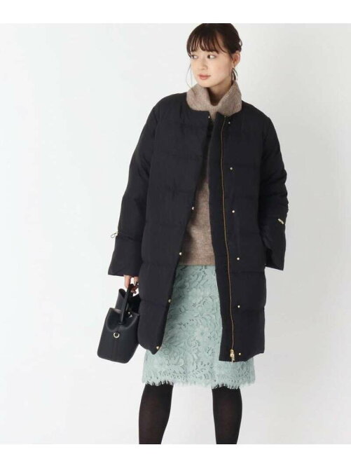 Index Web限定サイズ Kawadaノーカラーミドルダウンコート Rakuten Fashion 楽天ファッション 旧楽天ブランドアベニュー Bw0908