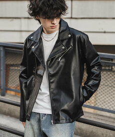Rocky Monroe PUレザーダブルライダースジャケット ロッキーモンロー ジャケット・アウター ライダースジャケット ブラウン ブラック ホワイト【送料無料】