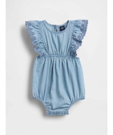 【SALE／40%OFF】GAP (K)アイレット デニムカバーオール (ベビー) ギャップ マタニティウェア・ベビー用品 ロンパース・カバーオール ブルー