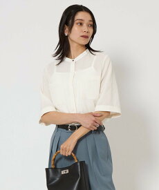 【SALE／50%OFF】UNITED ARROWS green label relaxing ドライポリ ポケット ショートスリーブ シャツ -マシンウォッシャブル- ユナイテッドアローズ アウトレット トップス シャツ・ブラウス グリーン ホワイト グレー【送料無料】