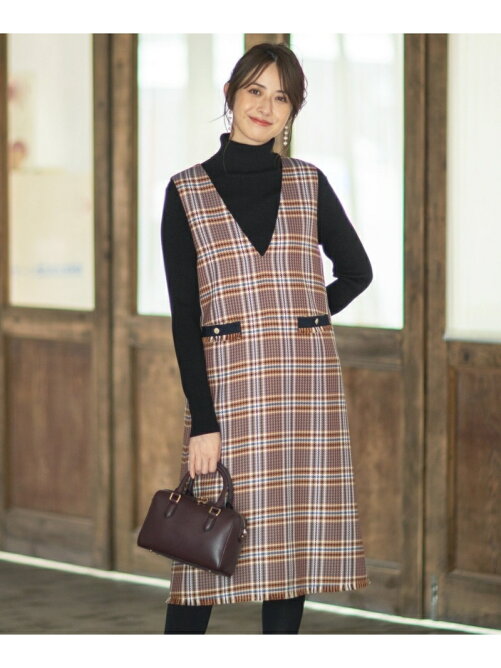 組曲 Very Web掲載 Kmkk ツイードチェック ワンピース Kj27 Rakuten Fashion 楽天ファッション 旧楽天ブランド アベニュー Bq1909