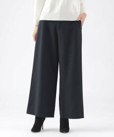 【SALE／31%OFF】TRANS WORK 【ウォッシャブル】ダブルフェイスストレッチワイドフレアパンツ トランスワーク パンツ その他のパンツ ネイビー ブラック【送料無料】