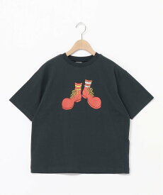 OCEAN&GROUND OCEAN&GROUND/(K)Jr.ピエロブーツプリントTシャツ オーシャンアンドグラウンド トップス カットソー・Tシャツ ブラック ホワイト