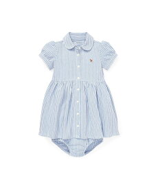 POLO RALPH LAUREN (ベビー)ストライプド ニット オックスフォード ドレス ラルフローレン ワンピース・ドレス シャツワンピース ブルー【送料無料】