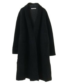 【SALE／60%OFF】PLAIN PEOPLE ラム接結配色ニットコート プレインピープル ジャケット・アウター その他のジャケット・アウター ブラック【送料無料】