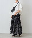 《完売サイズ追加検討中》ドットパッチワークスカート