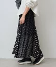 《完売サイズ追加検討中》ドットパッチワークスカート