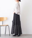 《完売サイズ追加検討中》ドットパッチワークスカート