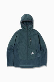 and wander alpha direct f/z hoodie アンドワンダー ジャケット・アウター その他のジャケット・アウター ブラック グリーン イエロー【送料無料】