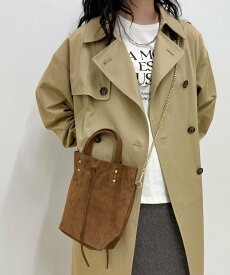 fredy emue 【AULENTTI/オーレンティ】スエードバケツトートチェーンショルダーバッグ フレディ アンド グロスター バッグ ショルダーバッグ ブラウン【送料無料】