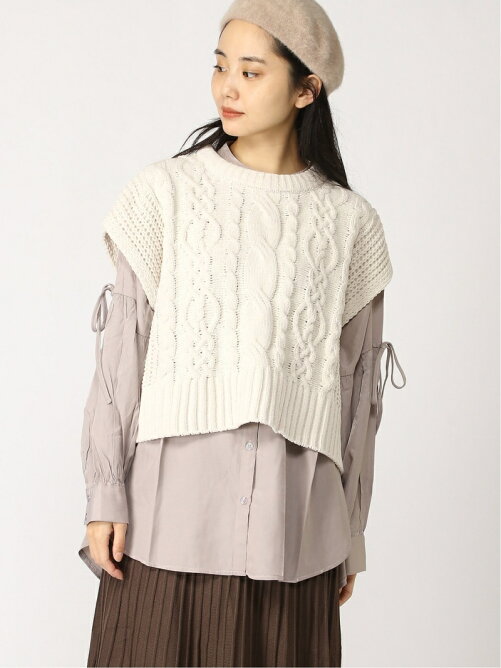 Axes Femme W ニットベスト付きシャツチュニック Rakuten Fashion 楽天ファッション 旧楽天ブランドアベニュー Bt5910