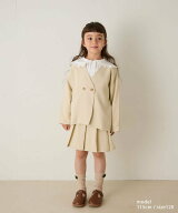 riziere ノーカラージャケットプリーツスカートセットアップ リジェール スーツ・フォーマル セットアッ…