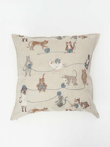 Coral & Tusk �N�b�V�����J�o�[ 50x50 Playful Cats �A�b�V���y�[�t�����X �C���e���A�E�����G�� �N�b�V�����E�N�b�V�����J�o�[�y���������z