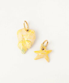 【SALE／40%OFF】UNITED ARROWS green label relaxing ＜LEVENS JEWELS＞ STAR HOOPS ピアス ユナイテッドアローズ アウトレット アクセサリー・腕時計 ピアス ブラック イエロー【送料無料】