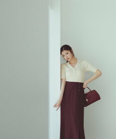 NATURAL BEAUTY BASIC サイドボタンリネンライクスカート ナチュラルビューティベーシック スカート その他のスカート ベージュ【送料無料】