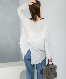 【SALE／50%OFF】URBAN RESEARCH ROSSO dolly-seanストレッチジョーゼットプルオーバー アーバンリサーチロッソ トップス その他のトップス ブラック ホワイト【送料無料】