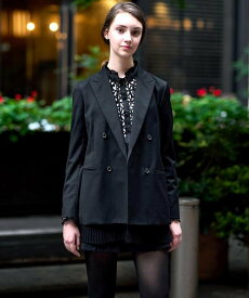 【SALE／10%OFF】DRESSTERIOR 【モデル美香*DRESSTERIOR】美香さんコラボプリーツヘムジャケット ドレステリア ジャケット・アウター テーラードジャケット・ブレザー ブラック【送料無料】