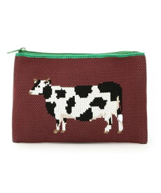 【SALE／10%OFF】SHOO・LA・RUE アニマルジャカードポーチ シューラルー 財布・ポーチ・ケース ポーチ グレー レッド ブラウン