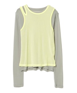 �ySALE�^50%OFF�zBEAMS HEART WOMEN �ό` �^���N�g�b�v * �V�A�[ �v���I�[�o�[ (�Z�b�g�A�C�e��) �r�[���X �A�E�g���b�g �g�b�v�X �J�b�g�\�[�ET�V���c �u���b�N �z���C�g �C�G���[