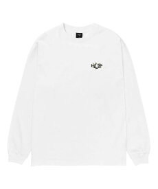 HUF JAZZY GROOVES L/S EMB TEE HUF ハフ ロンT ハフ トップス カットソー・Tシャツ ホワイト オレンジ ブラック【送料無料】