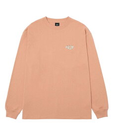 HUF JAZZY GROOVES L/S EMB TEE HUF ハフ ロンT ハフ トップス カットソー・Tシャツ ホワイト オレンジ ブラック【送料無料】