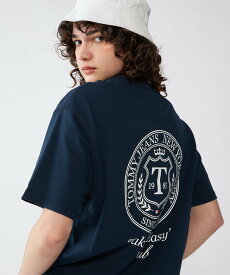 TOMMY JEANS (U)TOMMY HILFIGER(トミーヒルフィガー) TJM REG PREP LUXE CREST TEE トミーヒルフィガー トップス カットソー・Tシャツ ネイビー ブルー【送料無料】