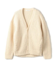 【SALE／30%OFF】MACPHEE フリッジーウール Vネックカーディガン トゥモローランド トップス カーディガン ホワイト ネイビー【送料無料】