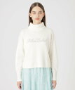 【SALE／69%OFF】BLUE LABEL CRESTBRIDGE スーパーファインラムズウールロゴ刺しゅうニットプルオーバー ブルーレーベル / ブラックレーベル・クレストブリッジ トップス ニット イエロー グレー ホワイト グリーン【送料無料】