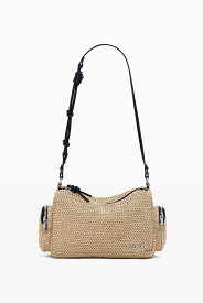 【SALE／30%OFF】Desigual ラフィアSバッグ デシグアル バッグ ショルダーバッグ ベージュ【送料無料】
