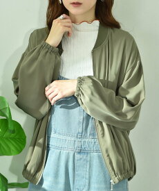 【SALE／64%OFF】INTERPLANET 【撥水・UV加工】ダブルクロスZIPブルゾン インタープラネット ジャケット・アウター ブルゾン・ジャンパー グレー カーキグリーン ブラック