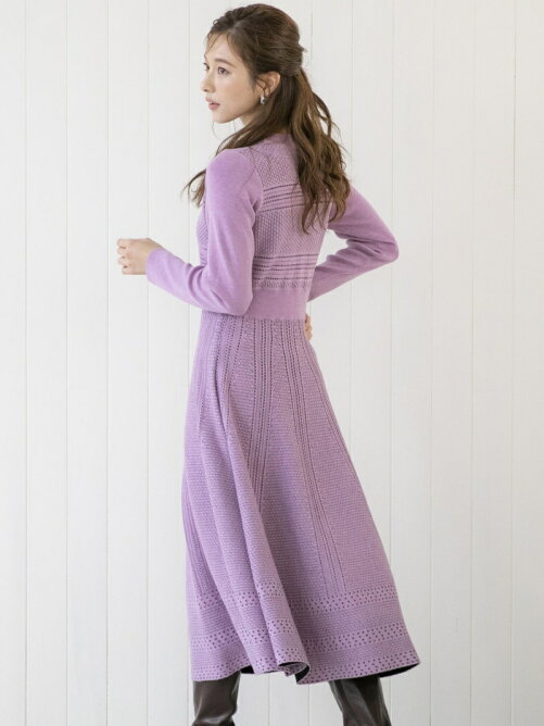 Queens Court ダブルジャガードフレアニットワンピース Rakuten Fashion 楽天ファッション 旧楽天 ブランドアベニュー Bw13